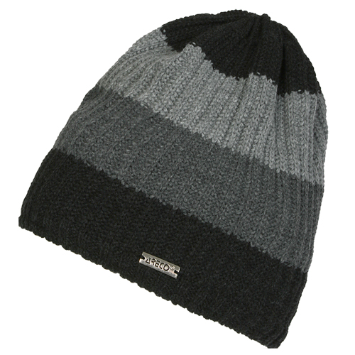 Areco Kinder Beanie grau-schwarz