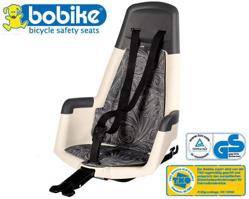 BOBIKE Fahrrad Kindersitz Maxi + Isis Grey Neu