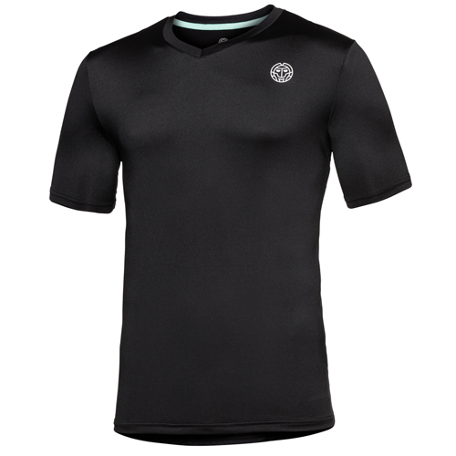 Bidi Badu Herren Tennisshirt T-Shirt Round-Neck ANAYO schwarz