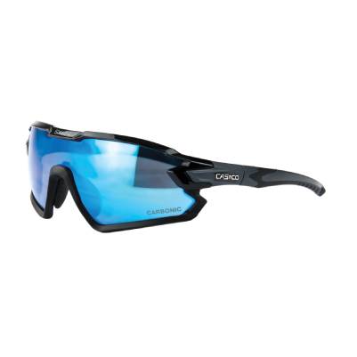 Casco Sportbrille Fahrradbrille SX-34 CARBONIC schwarz-blauspiegel
