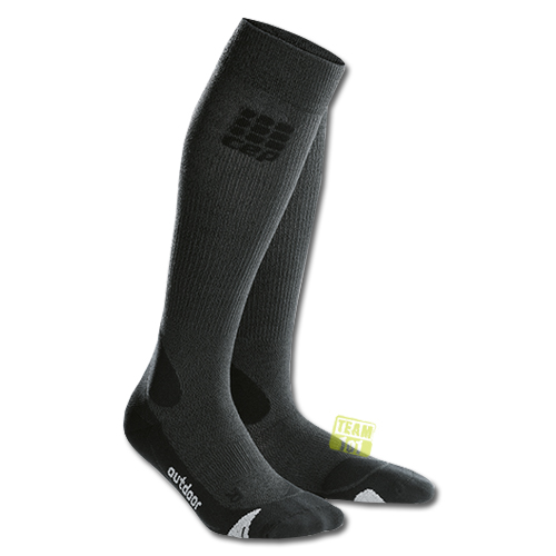 CEP Damen Kompressionssocken Progressive+ Outdoor Merino Socks grau