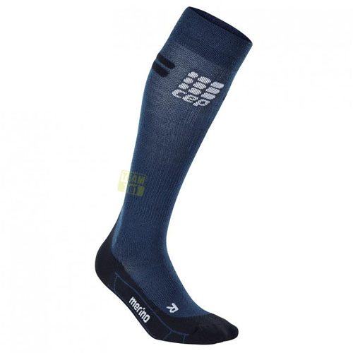 CEP Damen Laufsocken pro+ run merino socks blau/schwarz