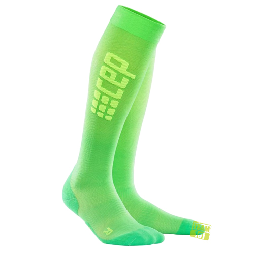CEP Damen Kompressionssocken Laufsocken Pro+ Run Ultralight socks grün