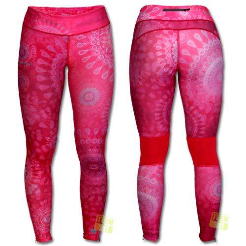 Desigual Damen Leggings Sporthose Linado pink