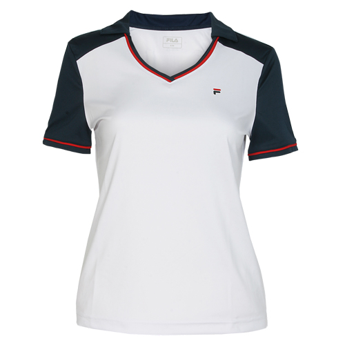 Fila Damen Tennis Poloshirt Funktionsshirt Padme weiß