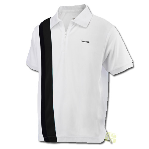 Head Jungen Tennisshirt Baddley JR Poloshirt weiß / schwarz