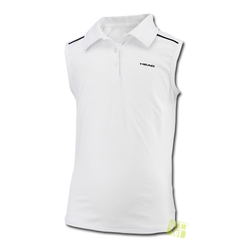 Head Mädchen Tennisshirt Chambers JR Sleeveless Shirt weiß / schwarz
