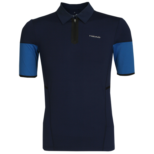 Head Herren Tennishemd Sportshirt Polohemd kurzarm Performance 811026 dunkelblau