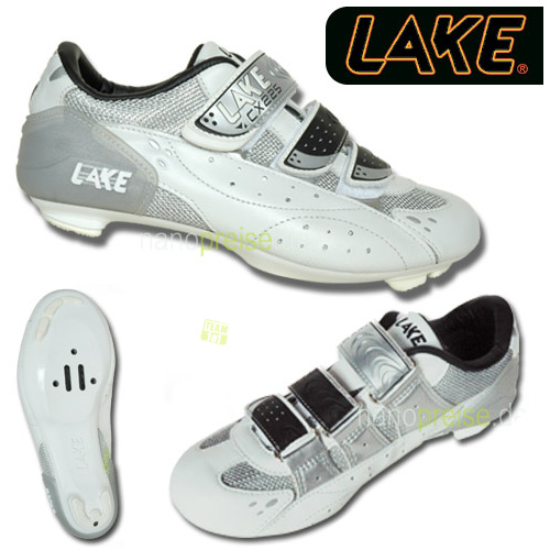 LAKE CX 225 CX225 Radschuhe Rennradschuhe weiß / silber