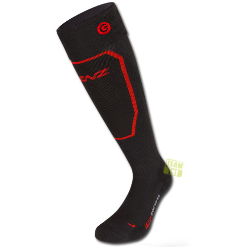 LENZ Unisex Socken Heizsocken Strümpfe Heat Sock 1.0 schwarz/rot