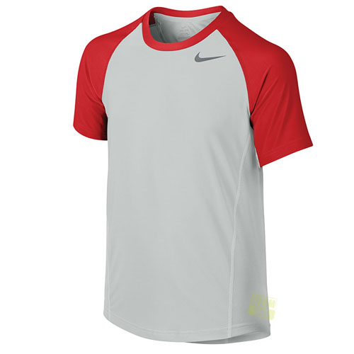 Nike Jungen Tennisshirt Sportshirt ADVANTAGE UV CREW YTH 625033-046 grau