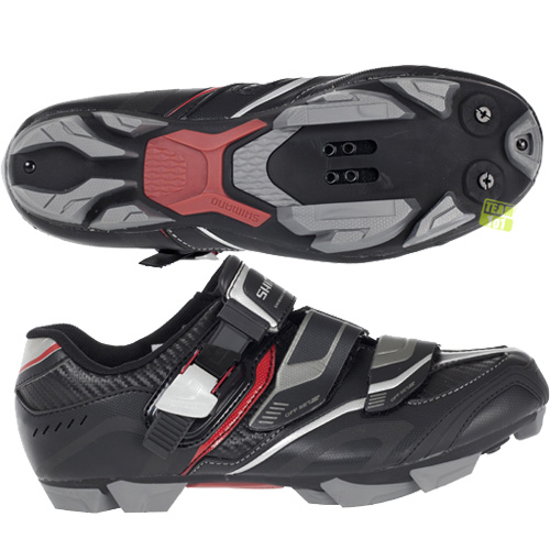 Shimano Herren Mountainbikeschuhe Fahrradsport Schuhe SHXC50N GR. 47 schwarz/rot