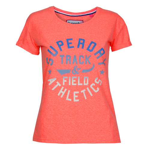 Superdry Damen T-Shirt TRACKSTER SLIM BF TEE orange