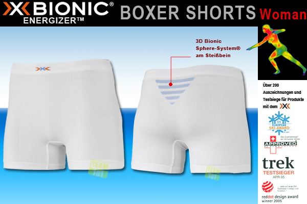   Unterhose Energizer Boxer Short Sport Unterwäsche weiß/sky  