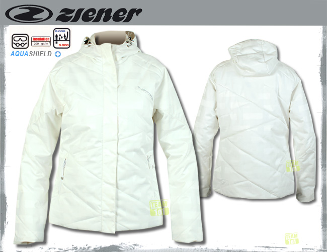 ZIENER Damen Skijacke TRAVEL Lady Gr.38 weiss