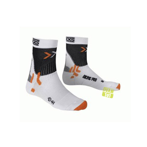 X-Bionic Unisex Socken Biking Pro Smart Compression schwarz-weiß